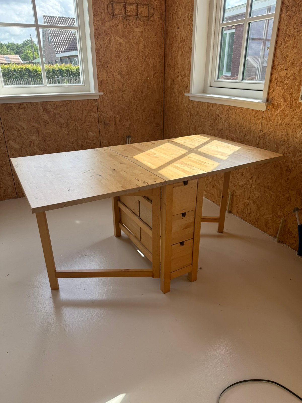 Ikea NORDEN klaptafel met lades, Ophalen, Zo goed als nieuw
