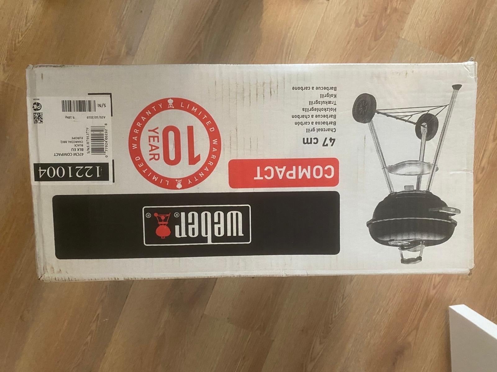 Weber Compact Kettle Houtskoolbarbecue 47 cm - Nieuw in doos, Ophalen of Verzenden, Nieuw