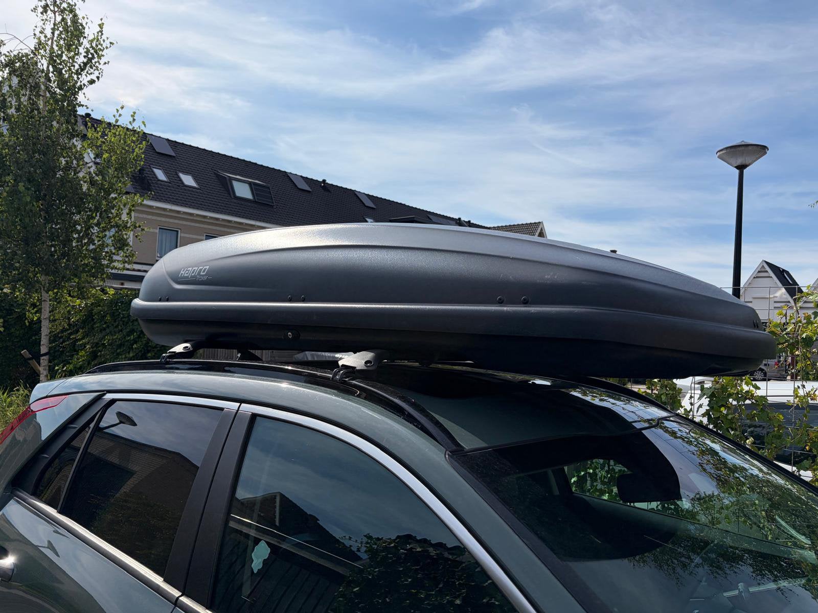 Hapro dakkoffer te huur – 530 liter inclusief dakdragers, Auto diversen, Dakkoffers, Ophalen, Zo goed als nieuw