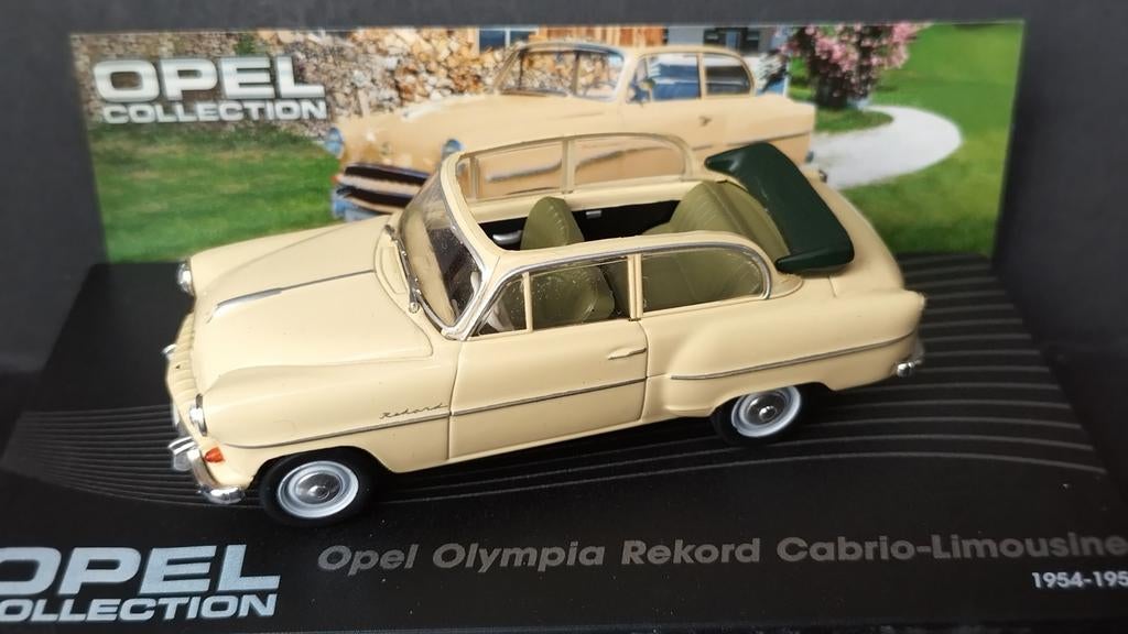 Opel Olympia Rekord Cabrio 1954 1:43 Opel Collection Pol, Overige merken, Auto, ., Nieuw