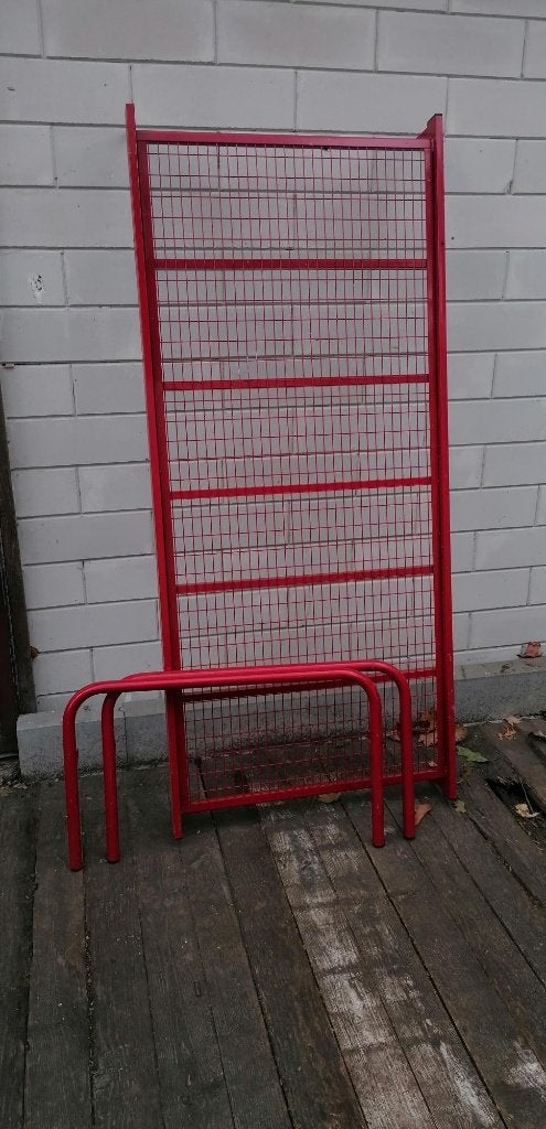3x extra verzwaard metalen 1 persoons ledikant 190*80cm rood, Huis en Inrichting, Slaapkamer | Bedden, Ophalen, Gebruikt, Eenpersoons