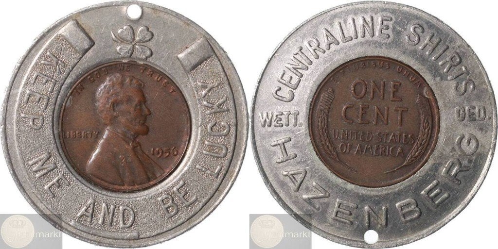 Amerika - Historiepenning 'Good Luck Penny', Ophalen of Verzenden, Noord-Amerika, Losse munt