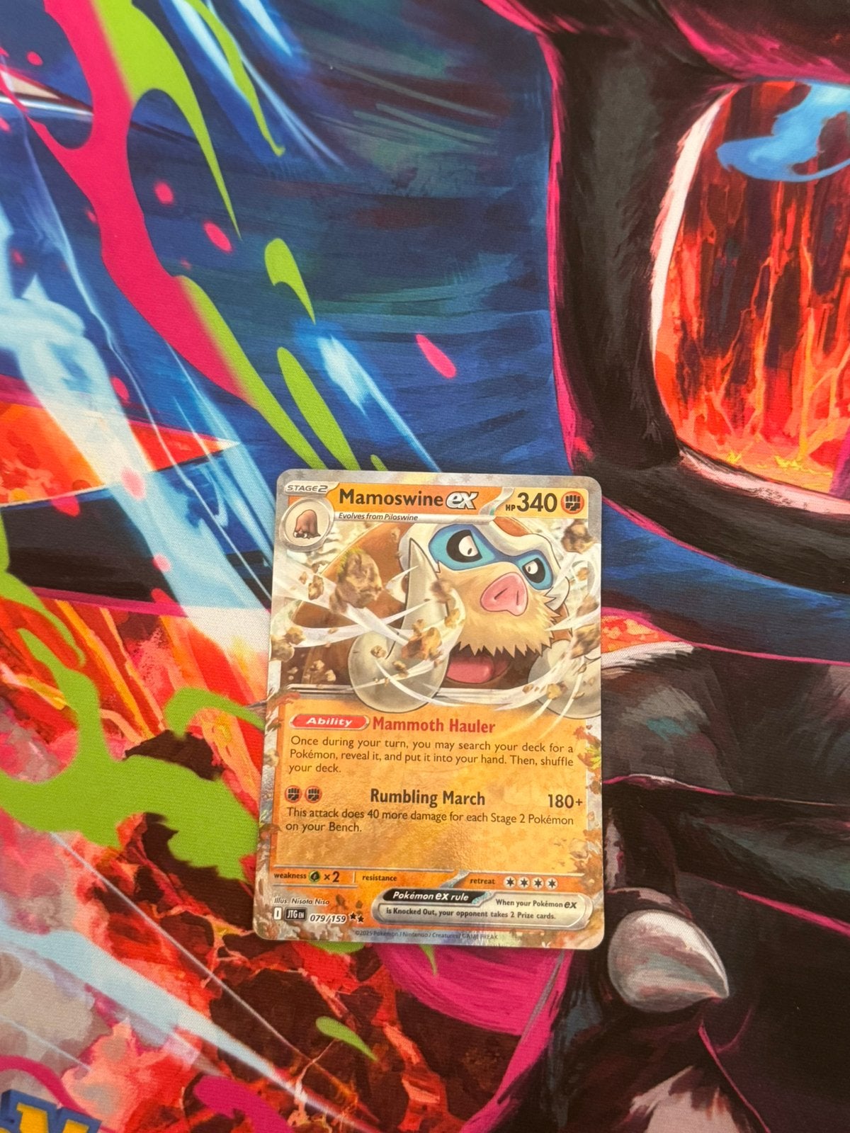 Pokémon kaarten Mamoswine EX #79, Ophalen of Verzenden, Zo goed als nieuw, Losse kaart