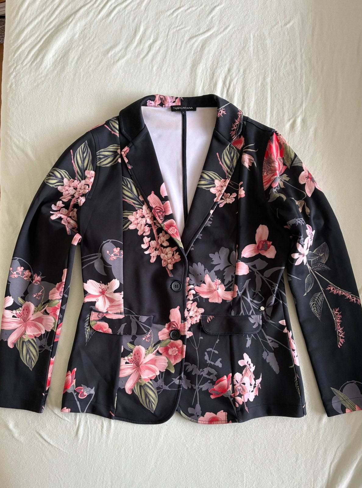 Damesblazer met bloemen Tramontana mt L, Maat 38/40 (M), Meerkleurig, Ophalen of Verzenden, Jasje