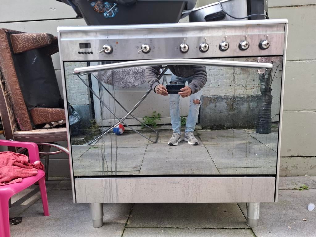 Gasfornuis met 5 pitten, Gebruikt, Minder dan 85 cm, 60 cm of meer, Ophalen of Verzenden