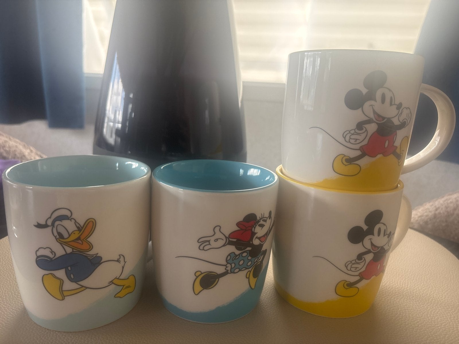 Disney Mickey en vrienden mokken - set van 4, Ophalen, Gebruikt, Overige merken, Keramiek