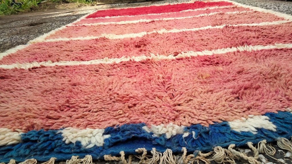 Handgeknoopt Berber kleed wol 269x157cm, 150 tot 200 cm, 200 cm of meer, Ophalen of Verzenden, Zo goed als nieuw