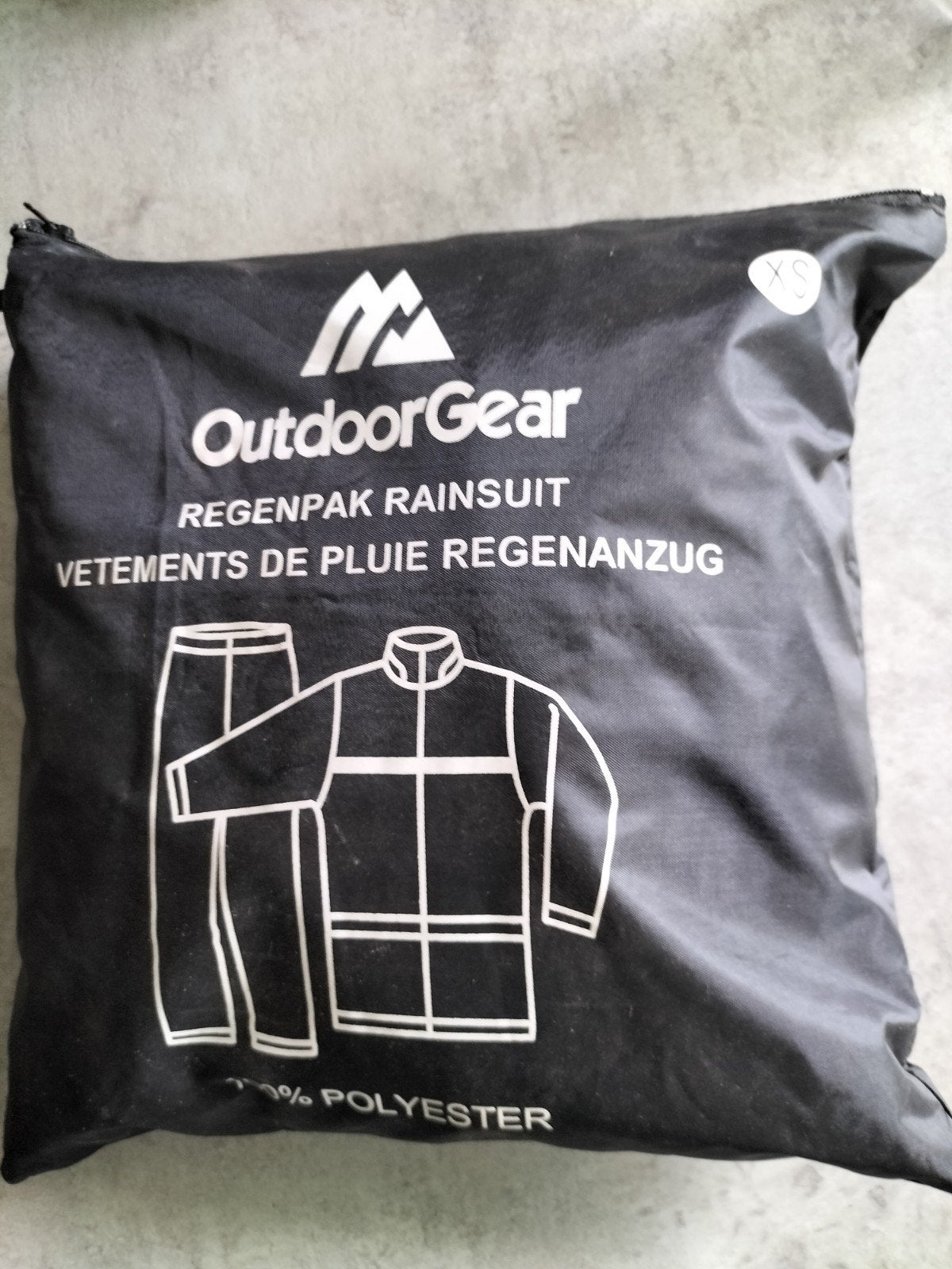 Nieuw OutdoorGear Regenpak Maat XS, Caravans en Kamperen, Regenkleding, Ophalen of Verzenden, Nieuw, Regenpak