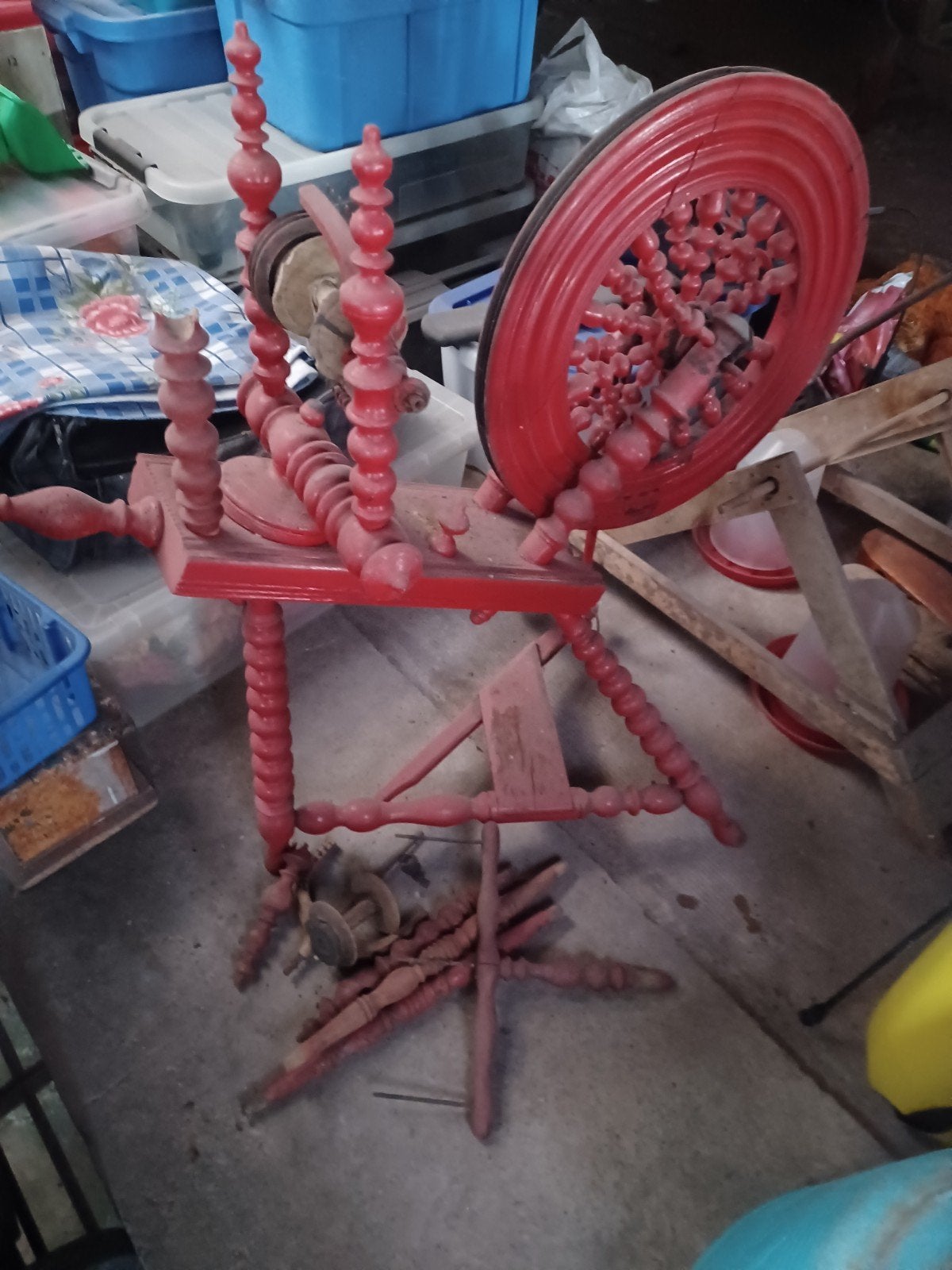 Spinnenwiel, Ophalen