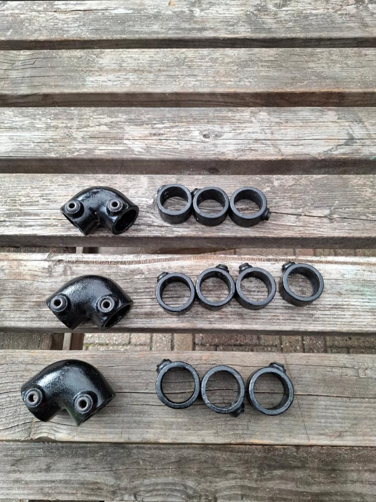 Steigerbuis koppelingen 33 mm en klemmen - Zwart, Ophalen, Gebruikt