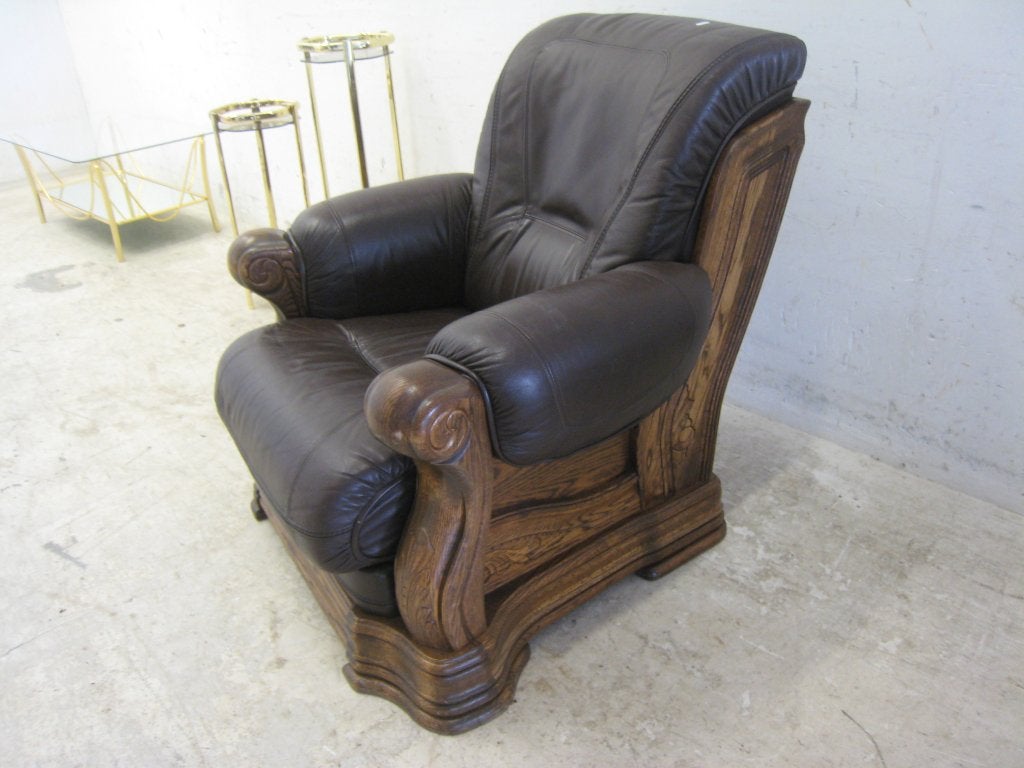 Foto 2 van Eiken relaxfauteuil