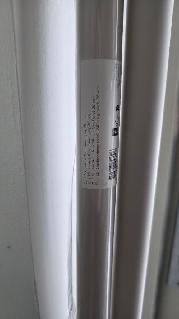 Metalen gordijnroede 240cm, Ophalen of Verzenden, Beige, 200 cm of meer