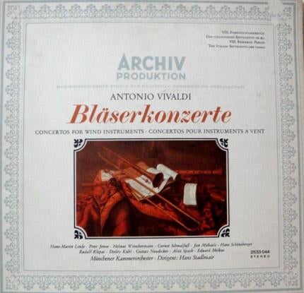 LP - Antonio Vivaldi - Bläserkonzerte, Inclusief binnenhoes, Overige typen, Ophalen of Verzenden, Zo goed als nieuw