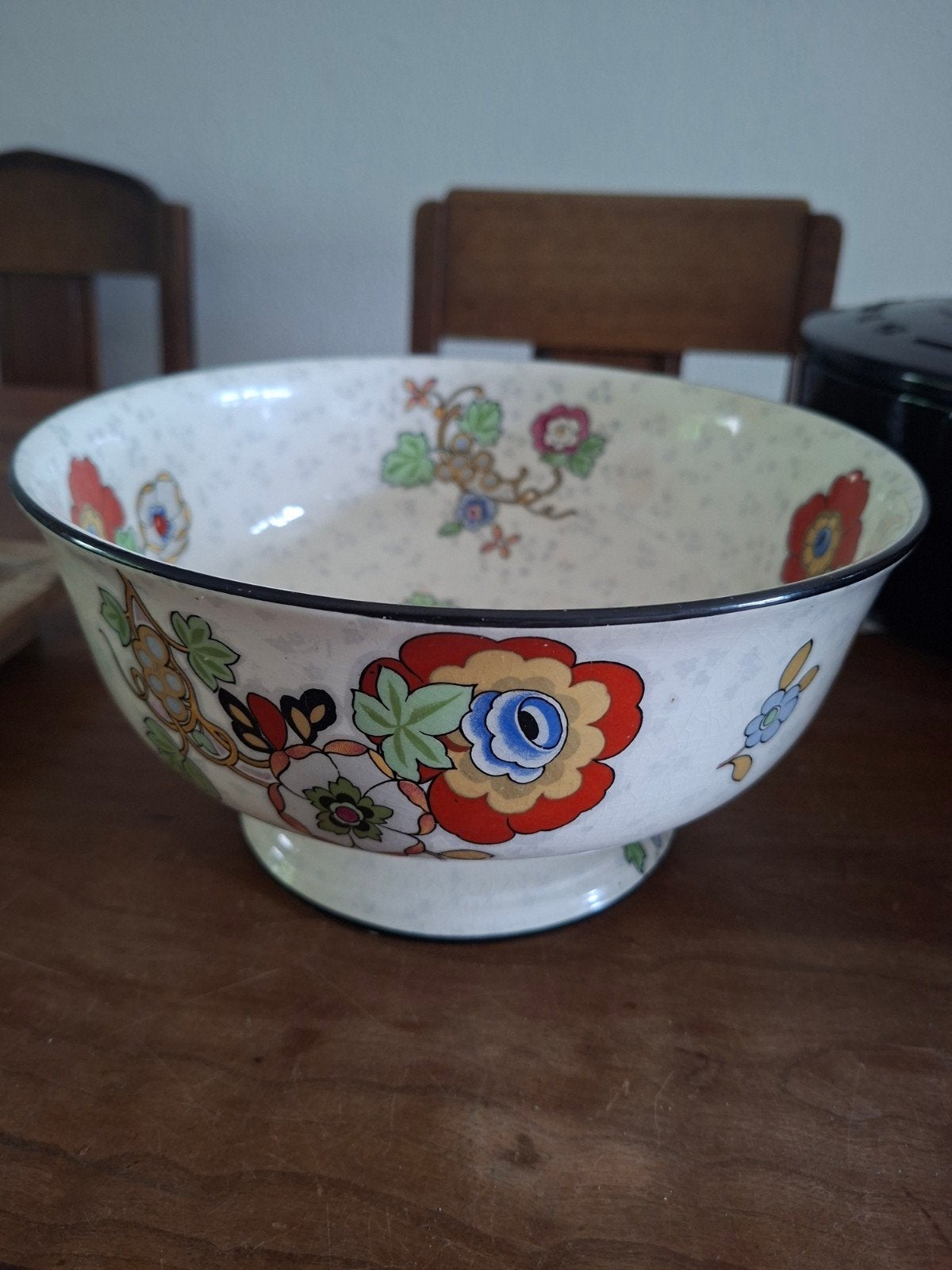 Antieke Crown Ducal Beaumont schaal op voet 1920, Antiek en Kunst, Ophalen of Verzenden