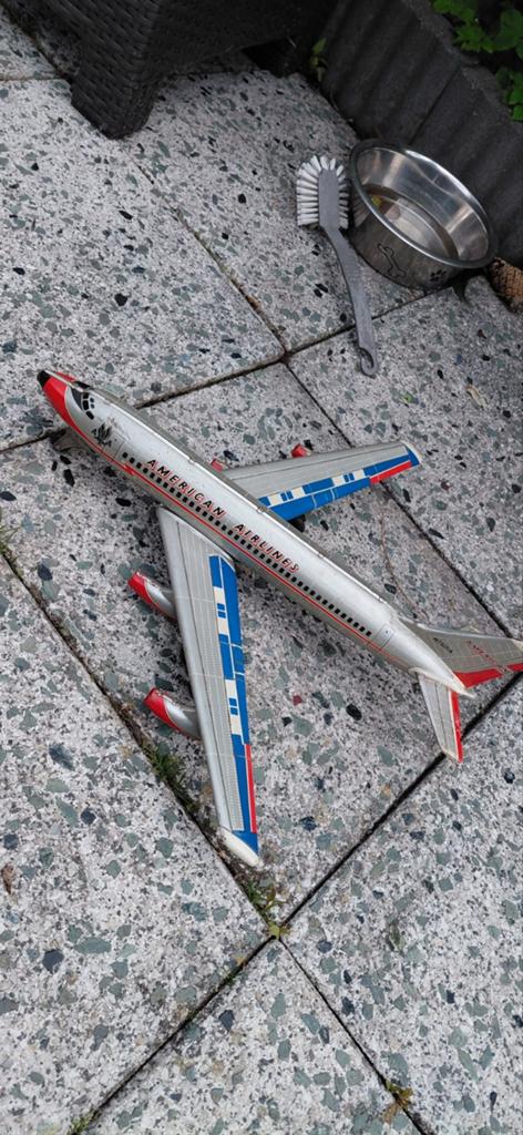 Vintage American Airlines speelgoedvliegtuig, Antiek en Kunst, Ophalen of Verzenden