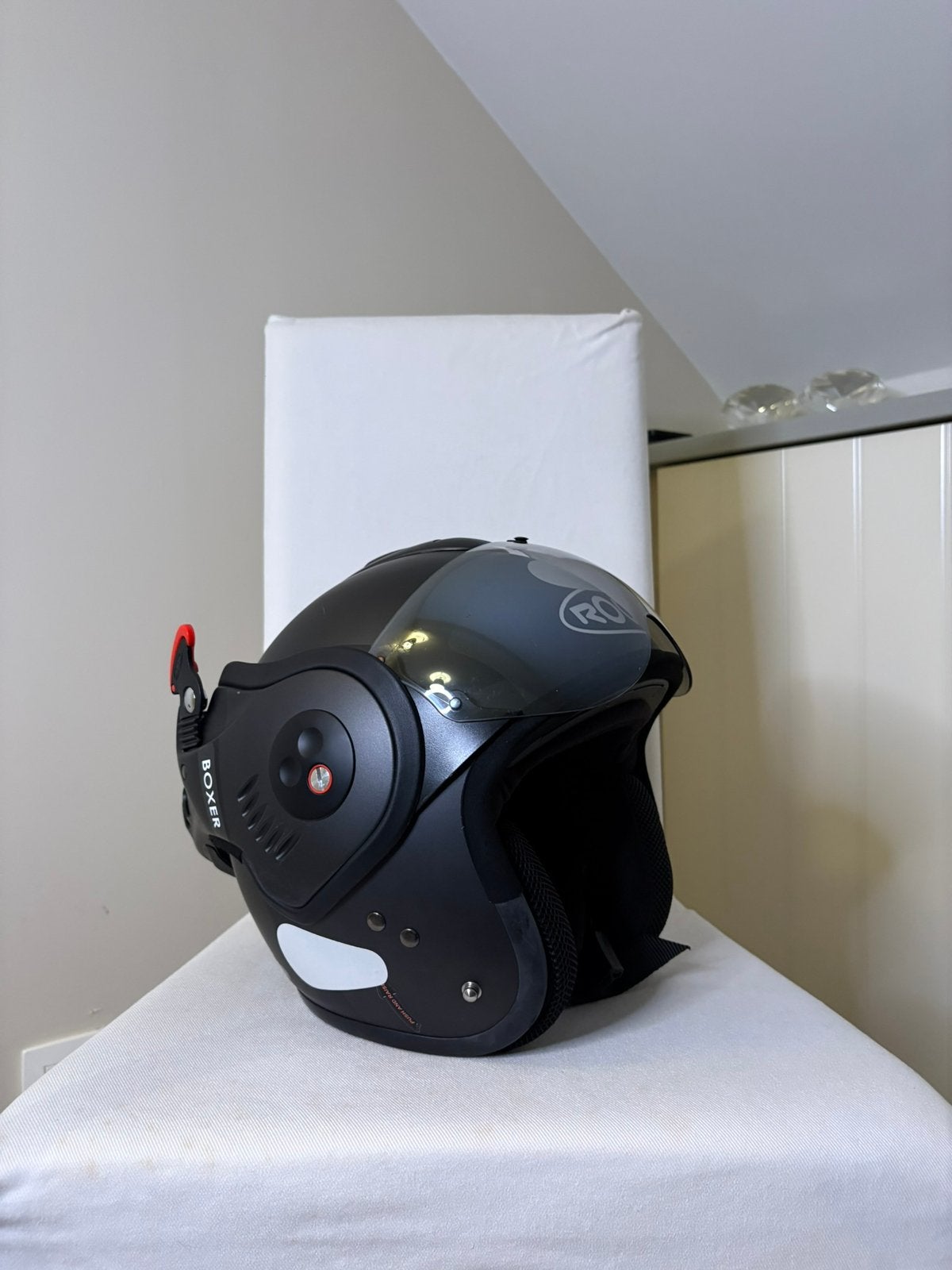 Roof boxer V8, Maat S, Motoren, Kleding | Motorhelmen, Jethelm, S, Dames, Tweedehands