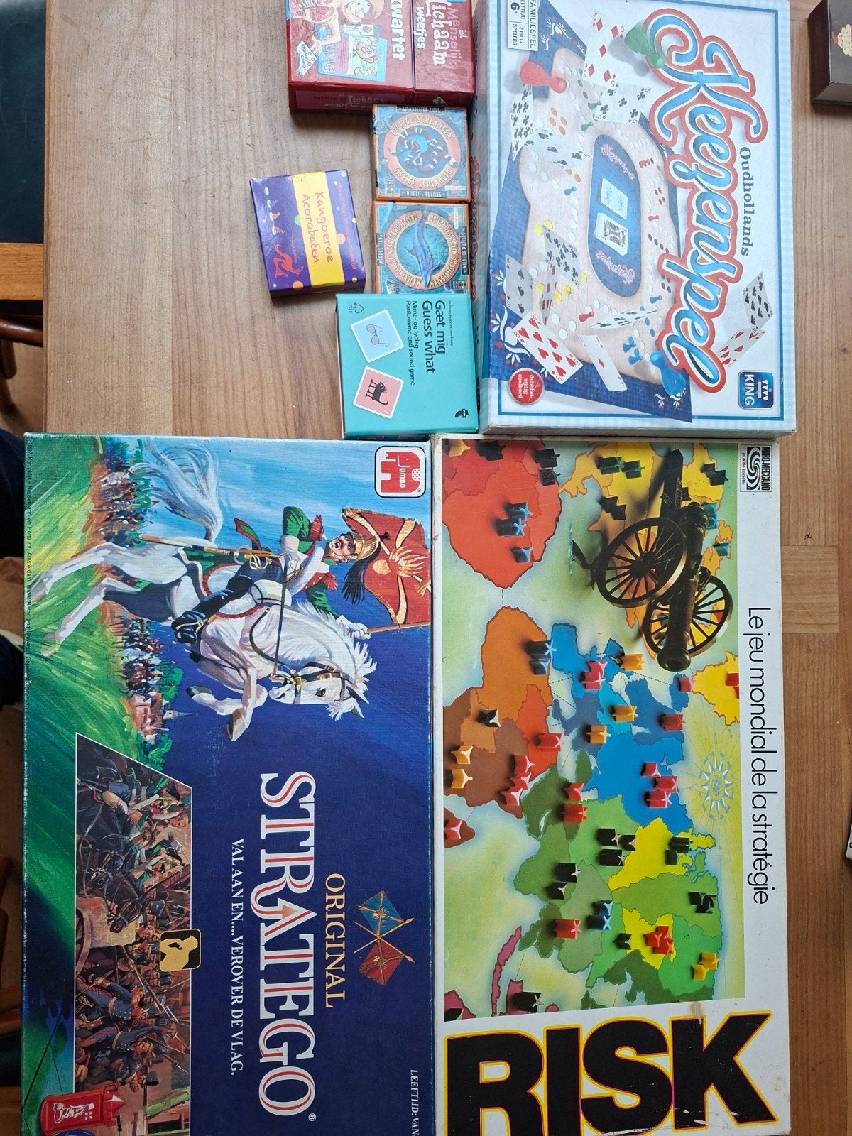 Bordspellen collectie: Stratego, Risk, Keepenspel en meer, Vijf spelers of meer, Ophalen of Verzenden, Gebruikt, Jumbo, King