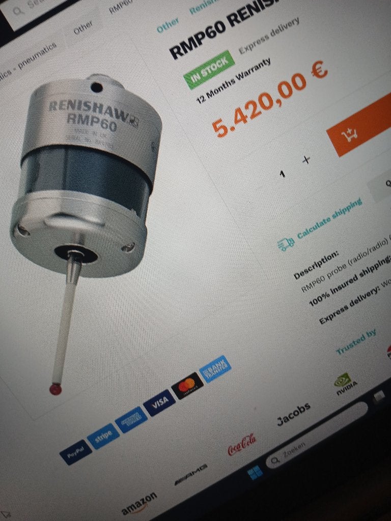 meettaster digitaal RENISHAW RMP60 met lange stift, Ophalen, Zo goed als nieuw, Afstand