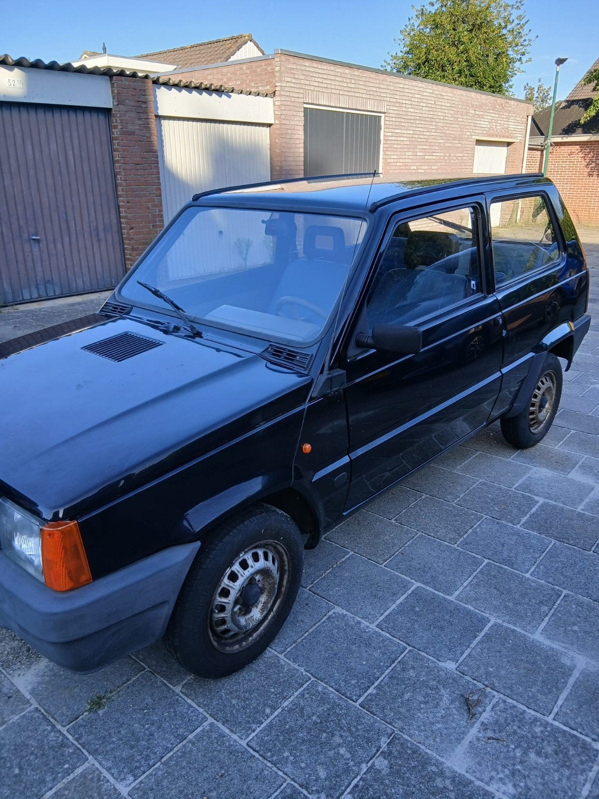 Fiat Panda 1.1 2001 Zwart, Auto's, Voorwielaandrijving, 54 pk, Zwart, Origineel Nederlands