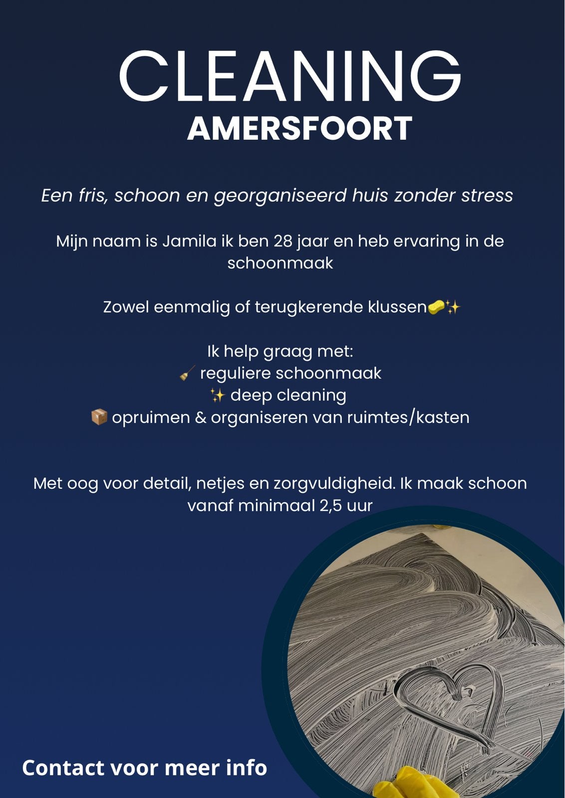 Schoonmaakster aangeboden Amersfoort, Overige uren, Overige niveaus, Vanaf 10 jaar, Overige vormen