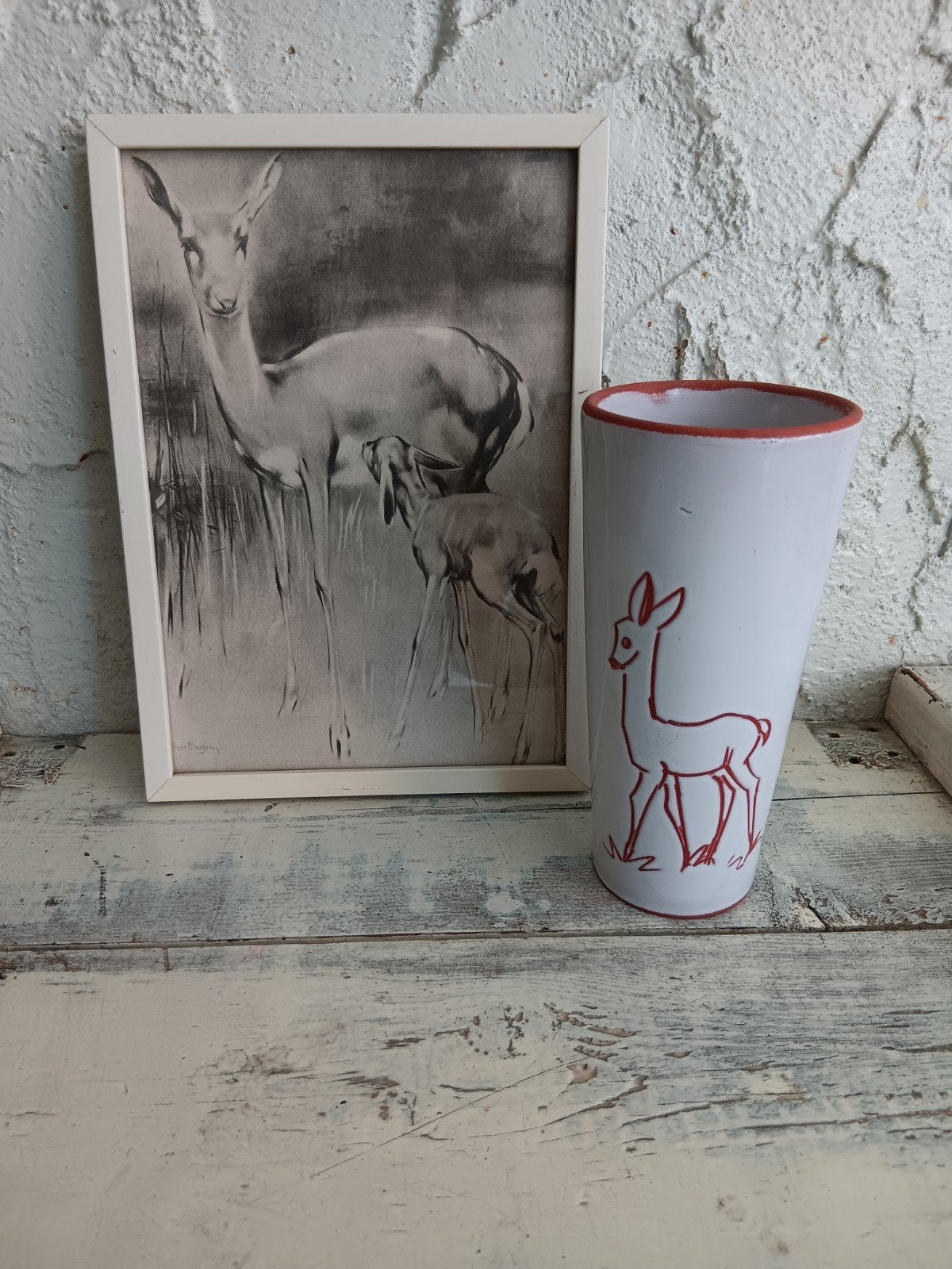 Vintage Boonstra pottery vaasje, Antiek en Kunst, Ophalen of Verzenden