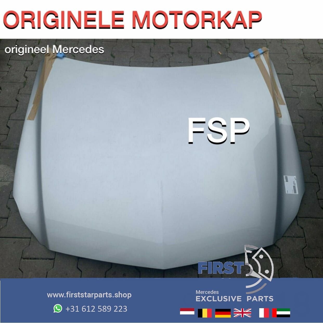 W218 X218 MOTORKAP ORIGINEEL Mercedes CLS KLASSE 2011-2018 G, Gebruikt, -, Voor, Ophalen of Verzenden