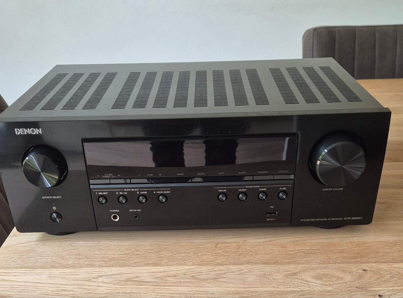 Denon AVR S660H AV Receiver - 5.2 Kanaals met 8K HDMI, Denon, Ophalen of Verzenden, Zo goed als nieuw, 60 tot 120 watt