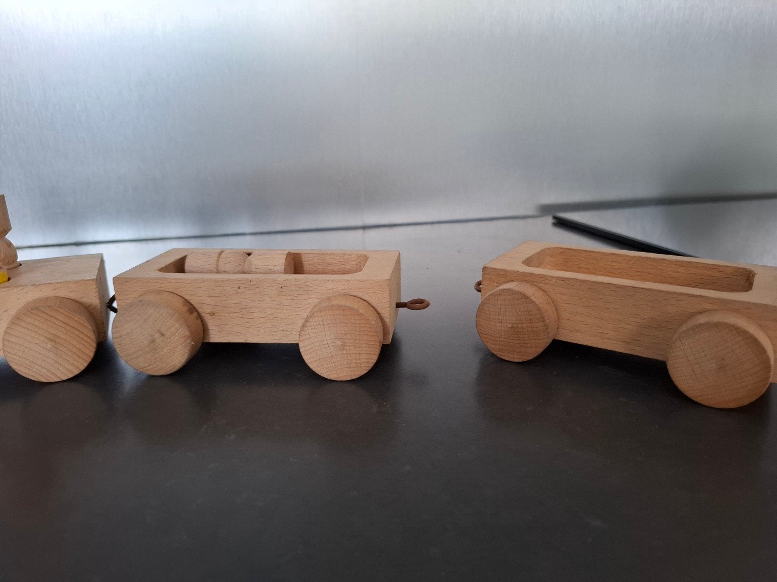 Vintage treinset van SIO trademark eind jaren 50, Ophalen of Verzenden, Gebruikt, Duw- of Trekspeelgoed