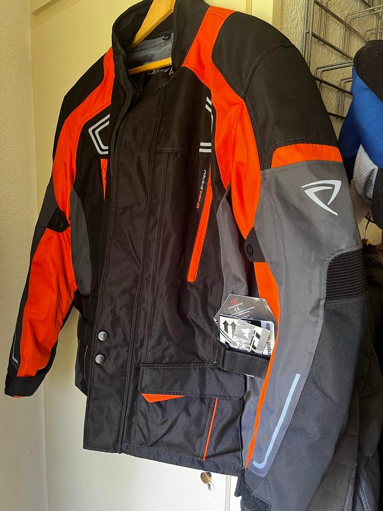 Difi motorjas met Airvent System - Zwart/Oranje, Ophalen of Verzenden, Nieuw met kaartje, Heren, Jas | textiel