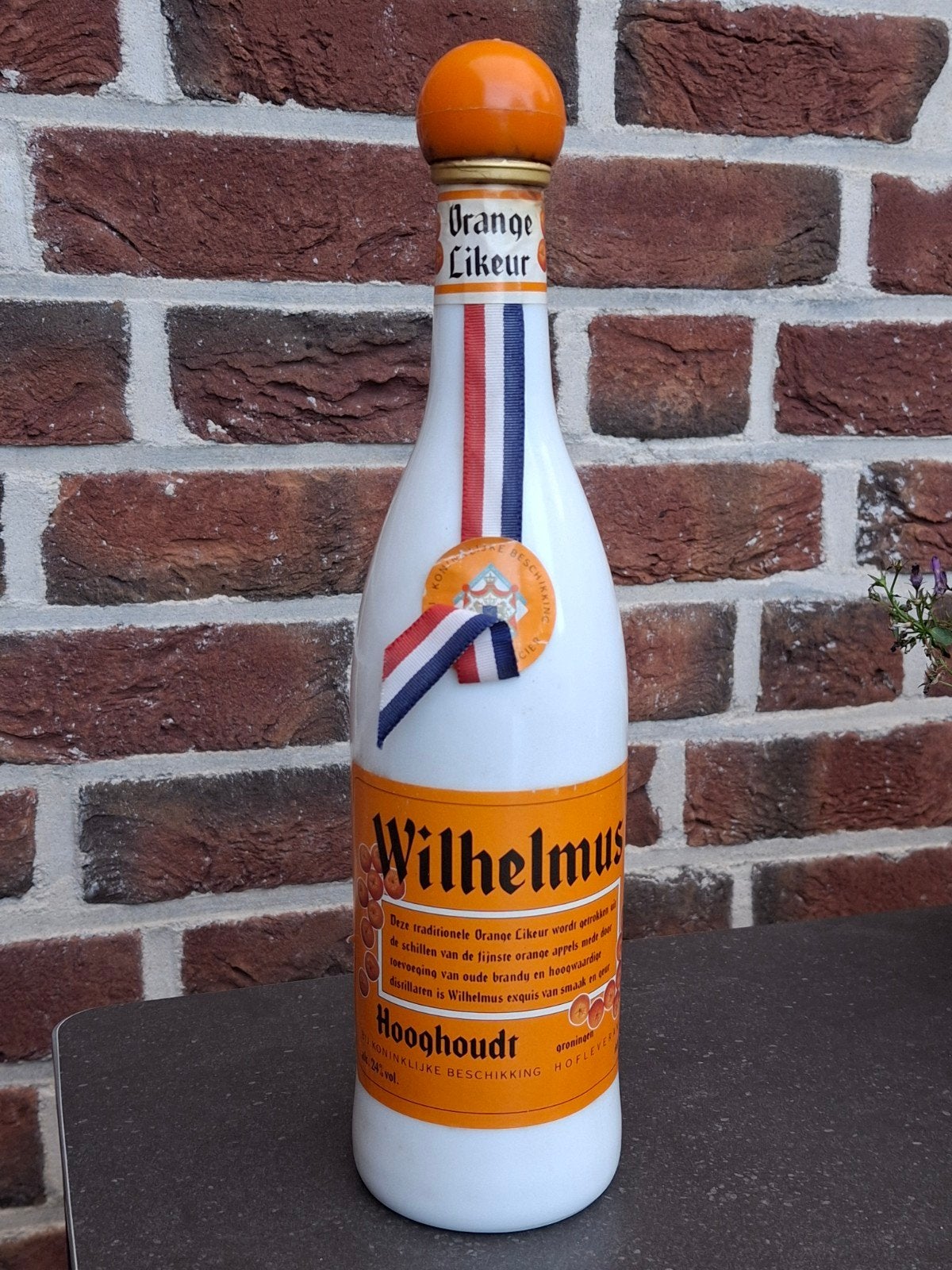 Hooghoudt Wilhelmus oranje likeur fles, Verzamelen, Ophalen of Verzenden, Zo goed als nieuw, Verpakking