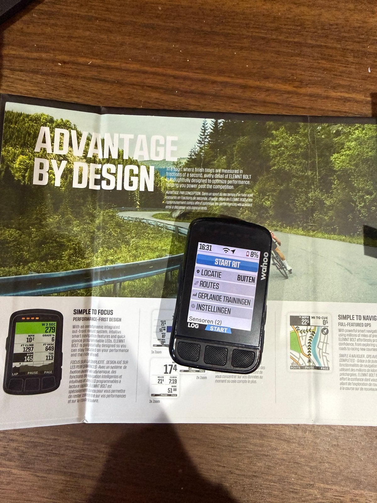 Wahoo ELEMNT BOLT V2 GPS Fietscomputer, Fietsen en Brommers, Ophalen of Verzenden, Draadloos, Zo goed als nieuw