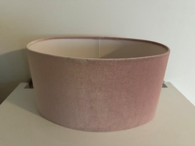 Lampenkap ovaal oud rose velours, afm 35x23x18,5, Huis en Inrichting, Lampen | Lampenkappen, Zo goed als nieuw, Minder dan 25 cm