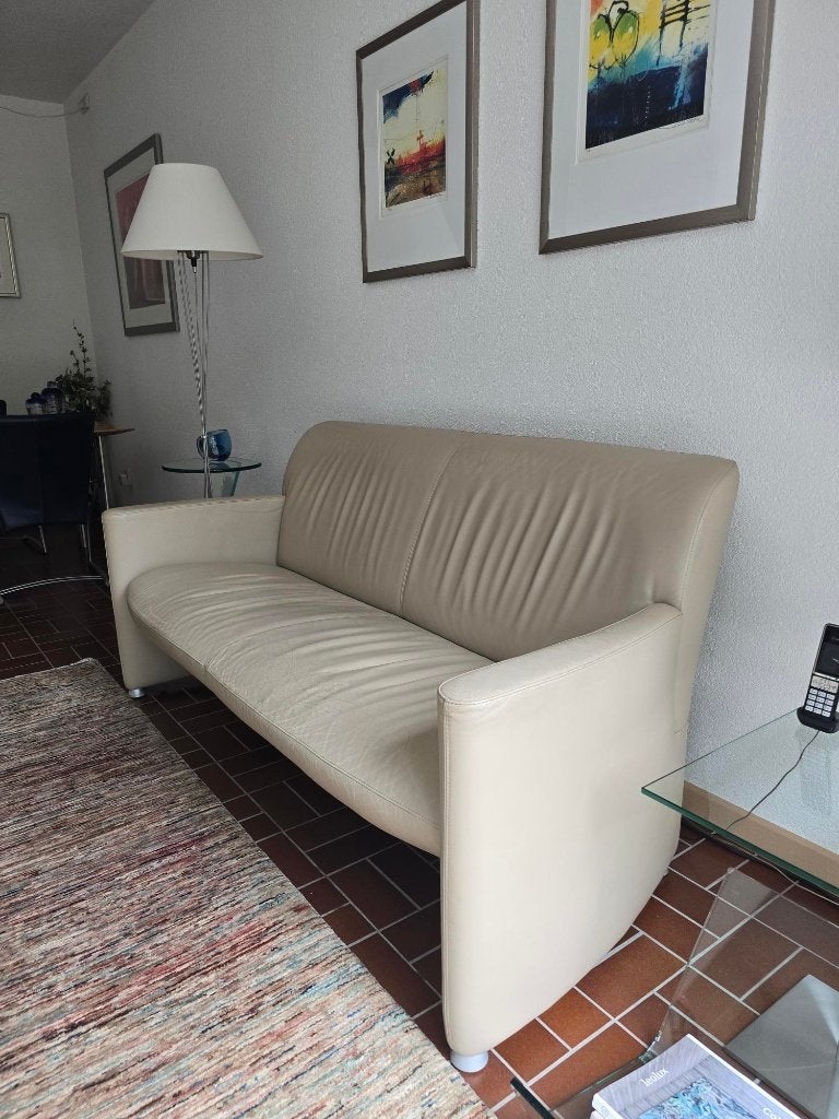 2,5 zitsbank en fauteuil, Huis en Inrichting, Banken | Bankstellen, Ophalen, Gebruikt, 150 tot 200 cm, Leer