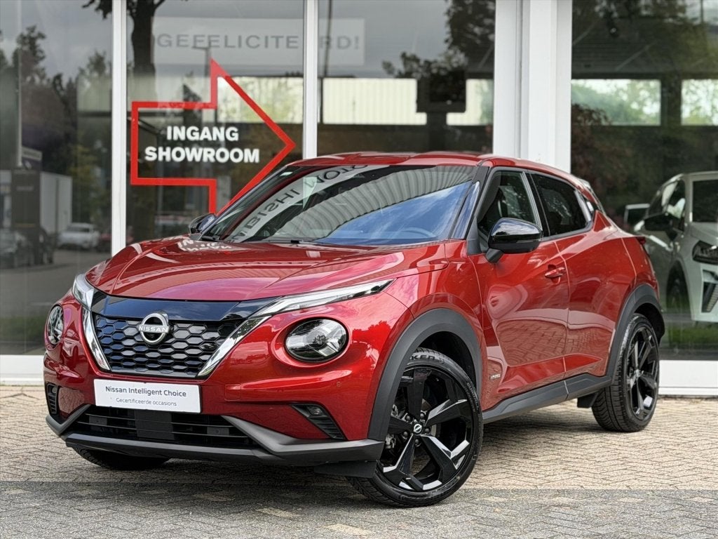 Nissan Juke Hybrid 143pk Tekna | Leder | BOSE | Navigatie |, Auto's, Automaat, 1330 kg, Zwart, SUV of Terreinwagen