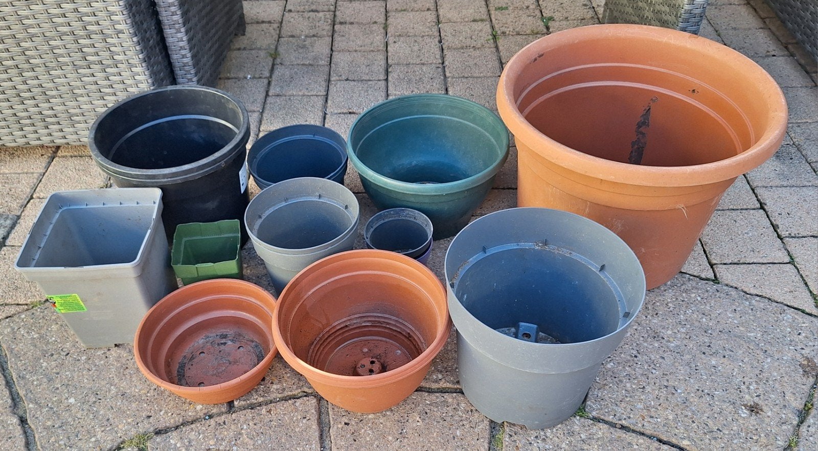 bloem bakken, Ophalen, Rond, Kunststof, Balkon