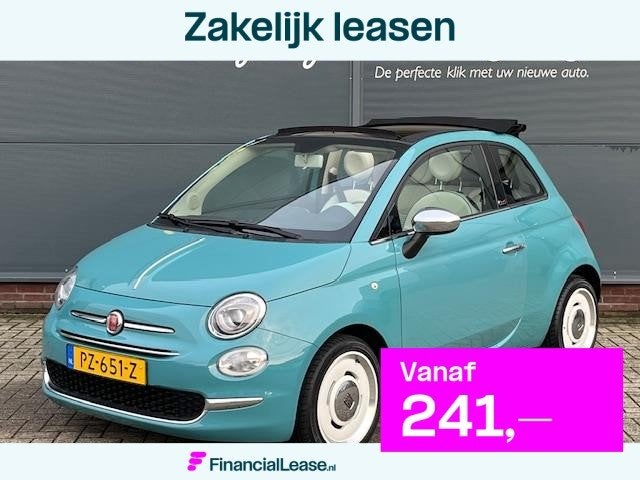 Fiat 500 C 0.9 Turbo Anniversario Cabrio *jubileummodel, Gebruikt, Cabriolet, Leder en Stof, Origineel Nederlands