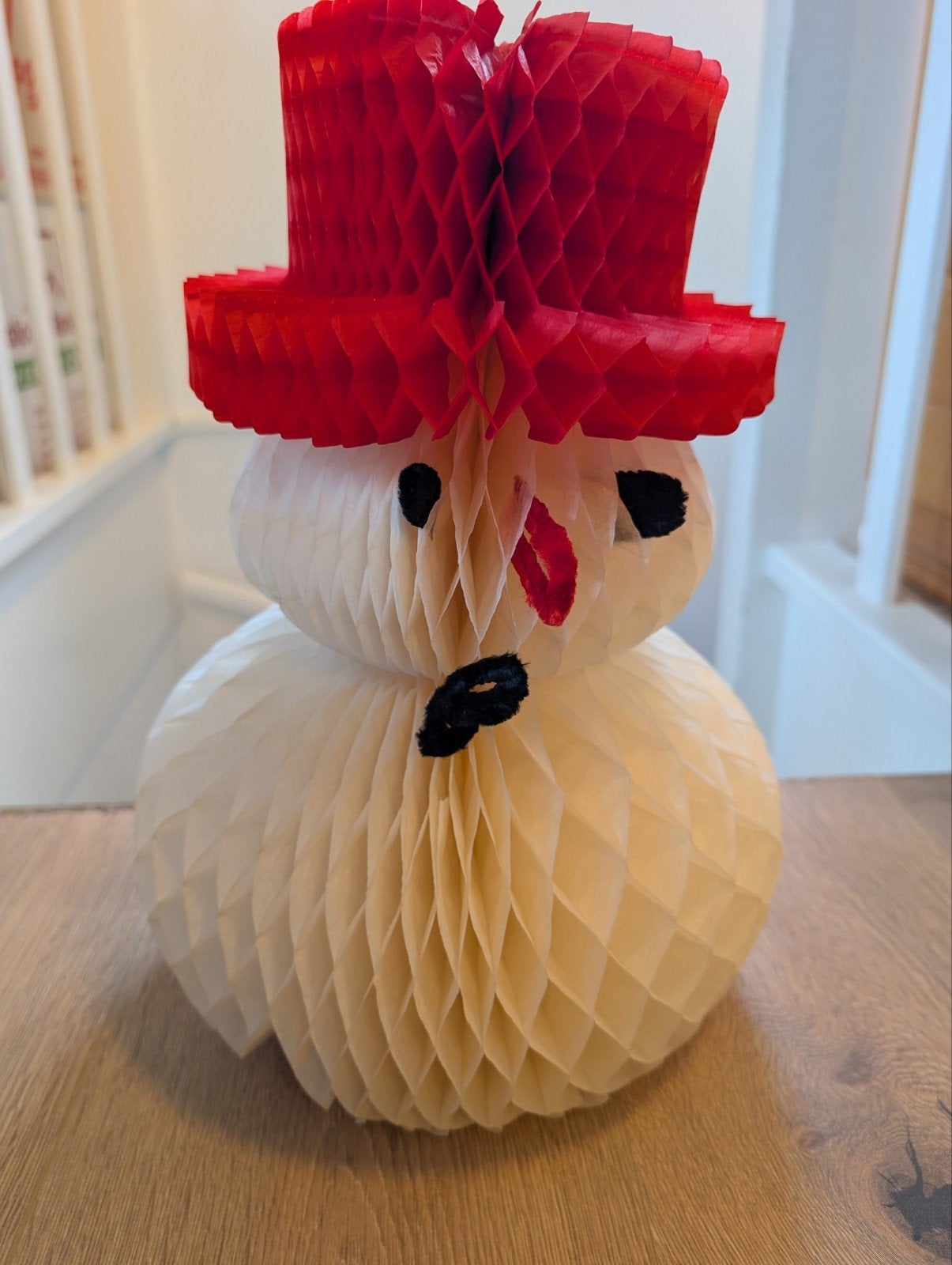 Te koop: oude kerstversiering, honeycomb sneeuwpop, Diversen, Verzenden, Gebruikt