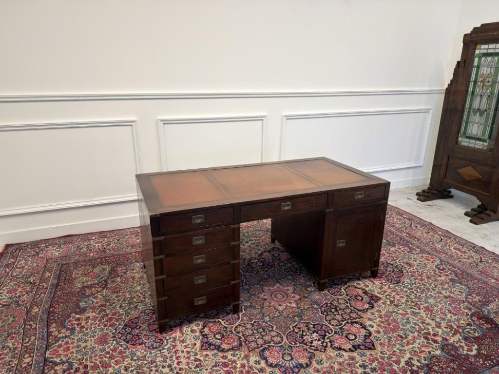 Klassiek Engels Chesterfield Bureau Partnerdesk, Antiek en Kunst, Ophalen