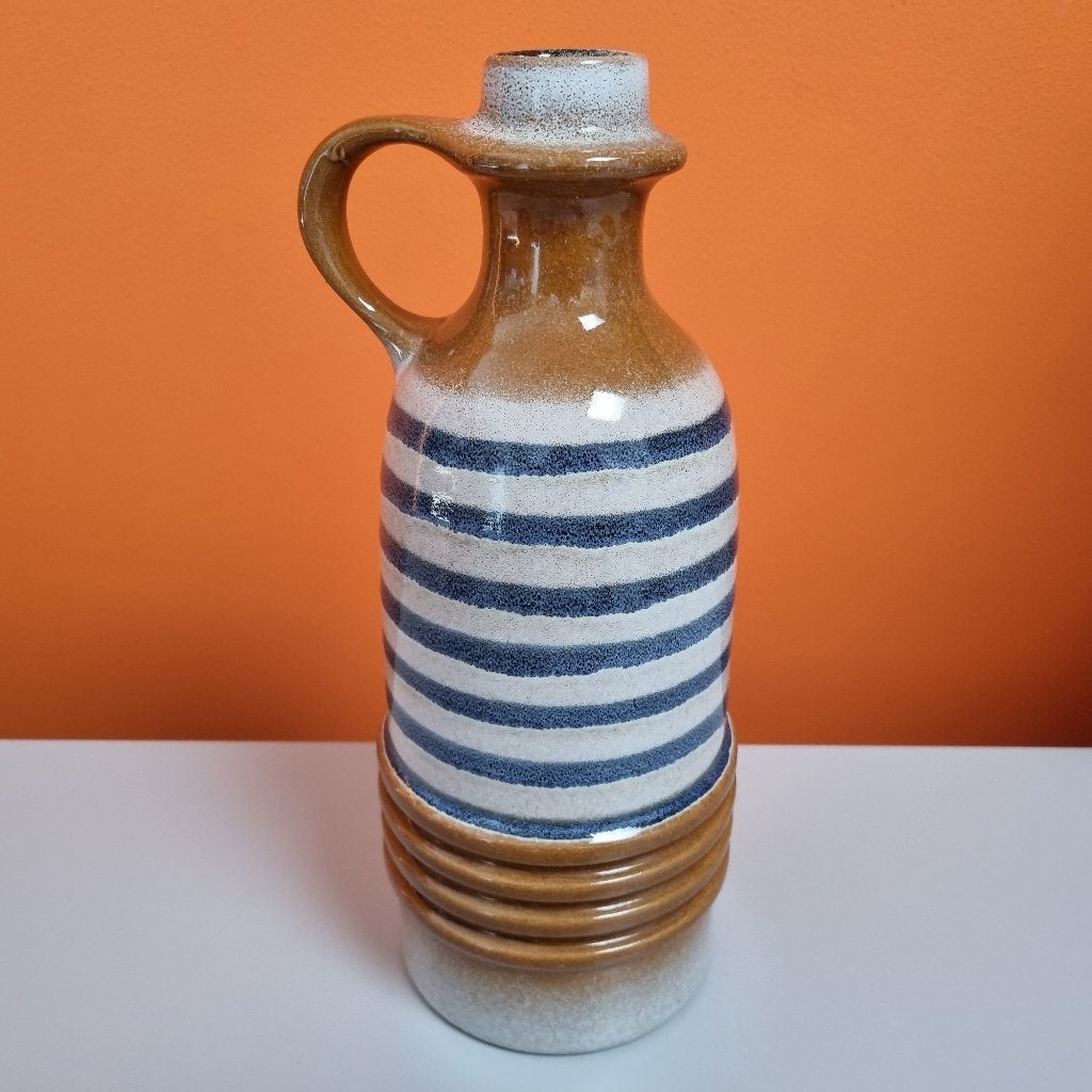 retro vintage vaas VEB Haldensleben Germany 70s, 29 cm, Ophalen of Verzenden, Zo goed als nieuw, Steen/keramiek