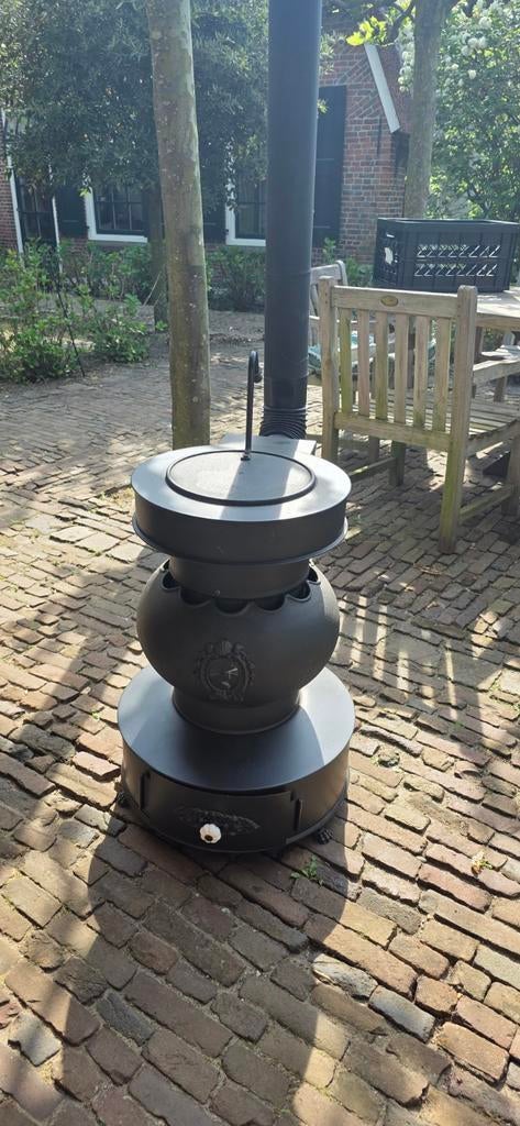 Prachtige oude potkachel met gasaansluiting, Ophalen, Potkachel, Gebruikt, Gas