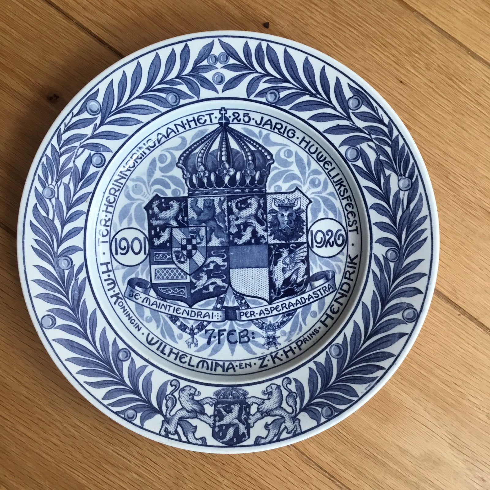 Koningin Wilhelmina Prins Hendrik 1901-1926Huwelijksjubileum, Ophalen of Verzenden, Zo goed als nieuw, Servies