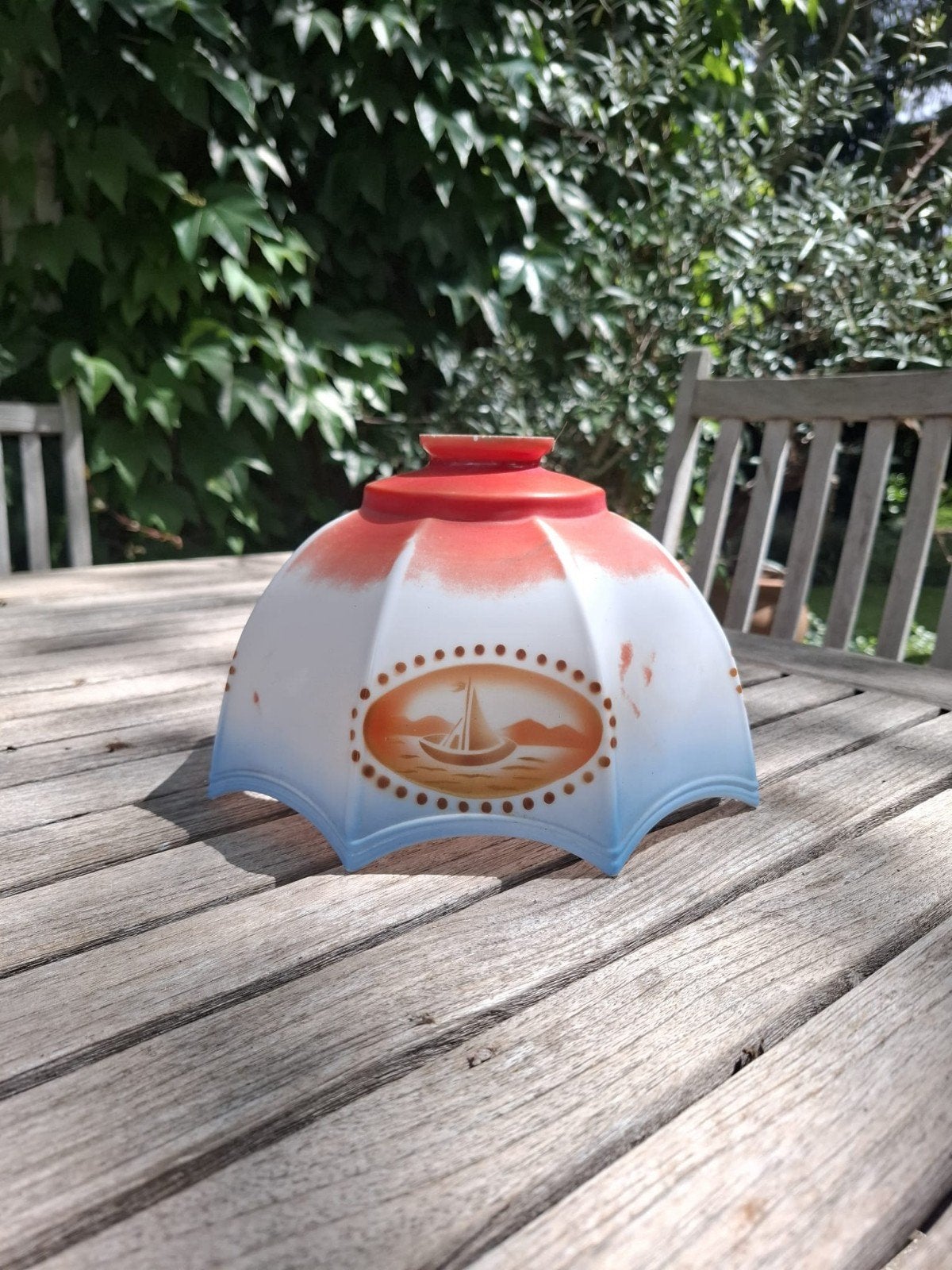 Antieke Art Deco Egyptische Revival Lampenkap, Ophalen of Verzenden