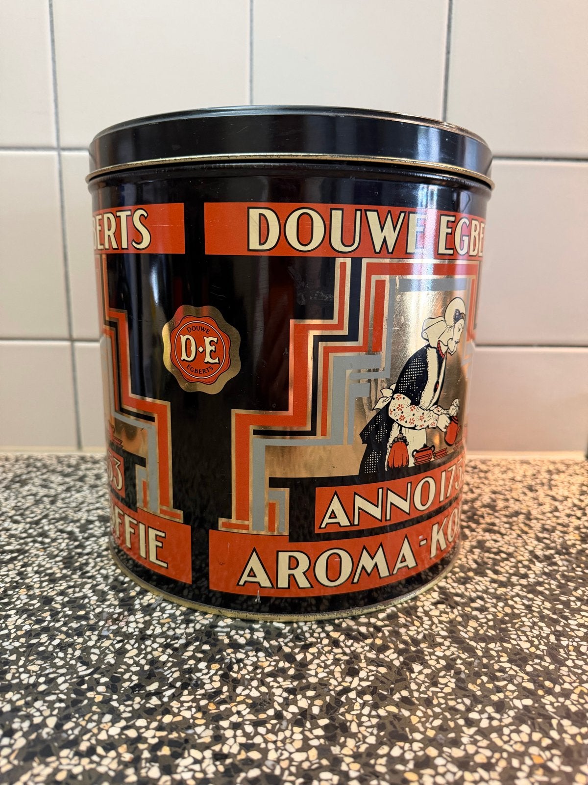 Vintage Douwe Egberts Koffieblik, Verzamelen, Ophalen of Verzenden, Gebruikt, Koffie, Douwe Egberts