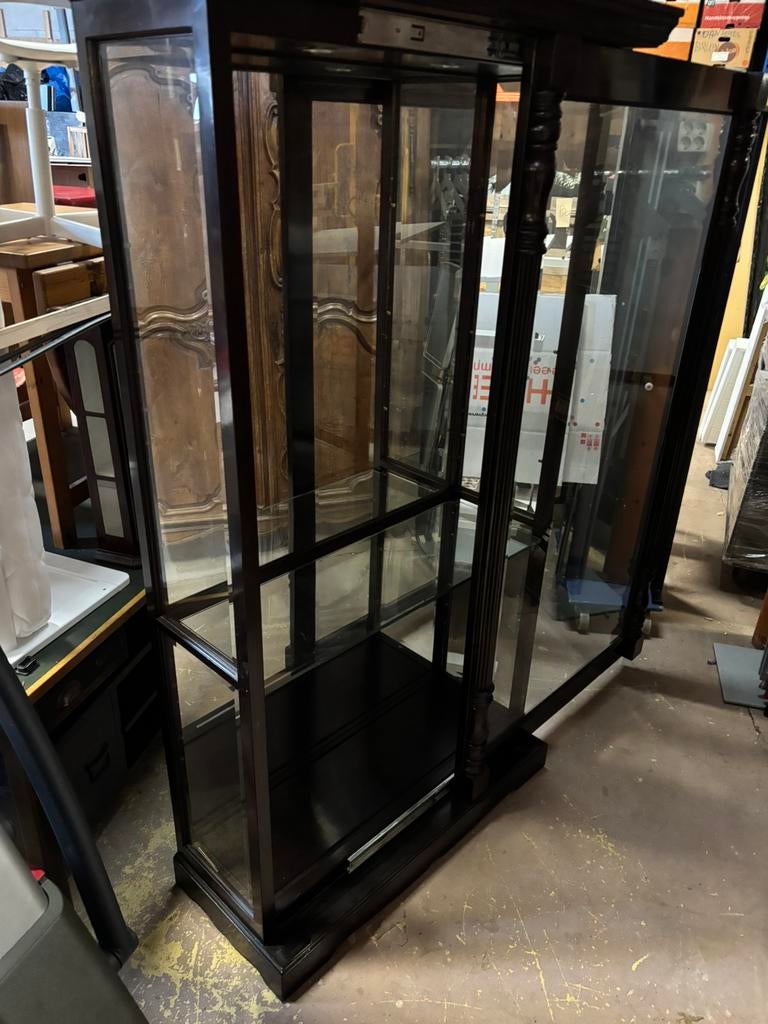Schuifdeur vitrine - 45x110x200H, 1025xe, Zo goed als nieuw, Re, 150 tot 200 cm