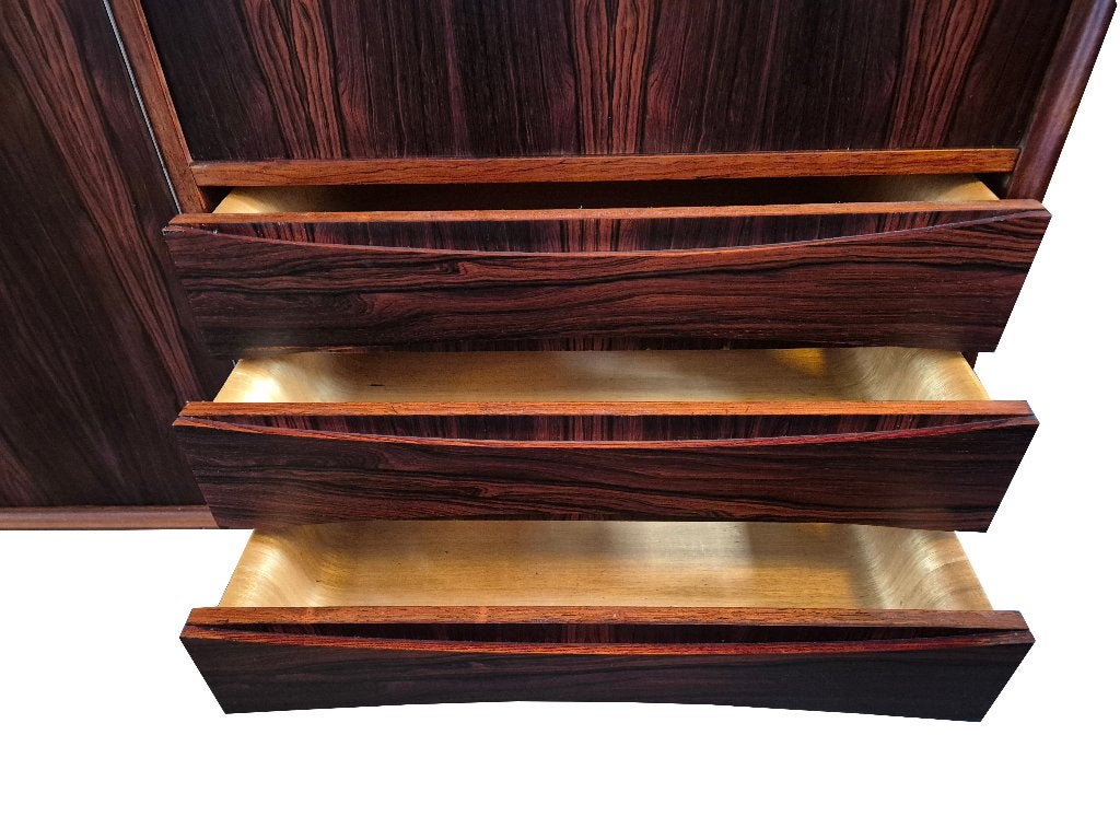 Zeldzaam vintage Oswald Vermaercke design rosewood Highboard, Huis en Inrichting, Ophalen, Gebruikt, Minder dan 100 cm, 25 tot 50 cm