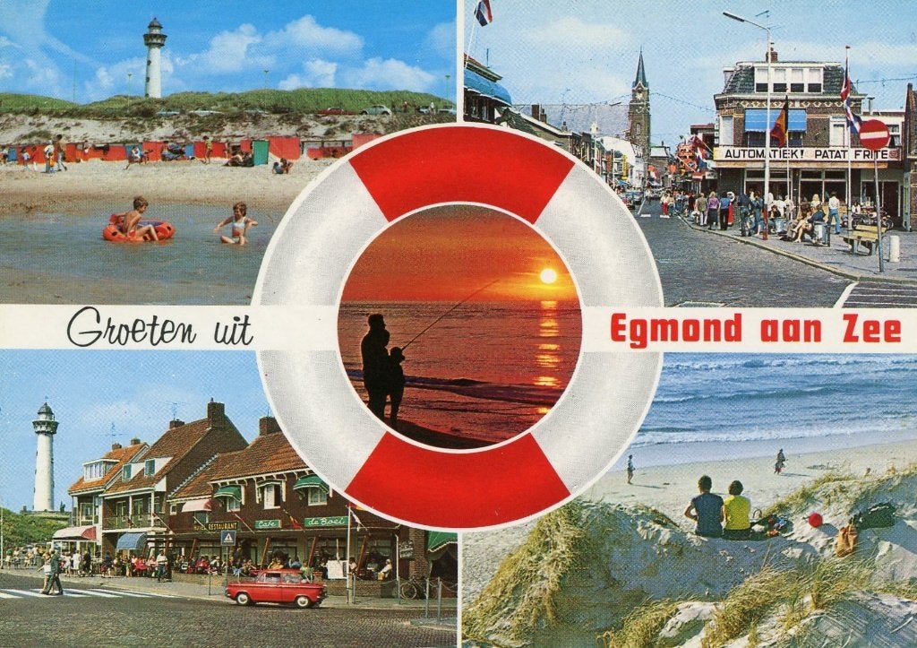 EGMOND AAN ZEE Strand Vuurtoren Centrum Automatiek Groeten, Verzamelen, Verzenden, 1960 tot 1980, Ongelopen, Noord-Holland