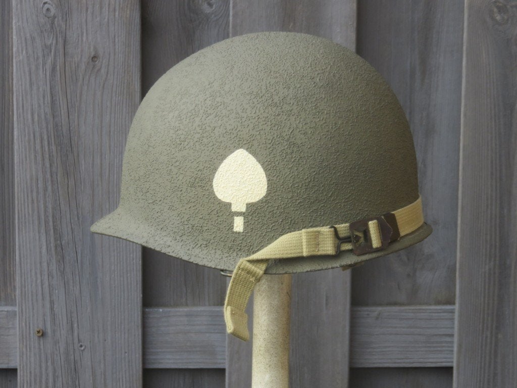 506 para helm 101 airborne M1C, Verzamelen, Ophalen of Verzenden, Amerika, Helm of Baret
