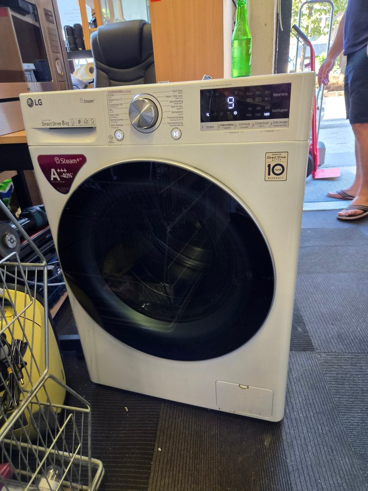 LG Direct Drive 8 kg Wasmachine A+++ -40% Steam, Witgoed en Apparatuur, Wasmachines, Gebruikt, Ophalen of Verzenden, Voorlader