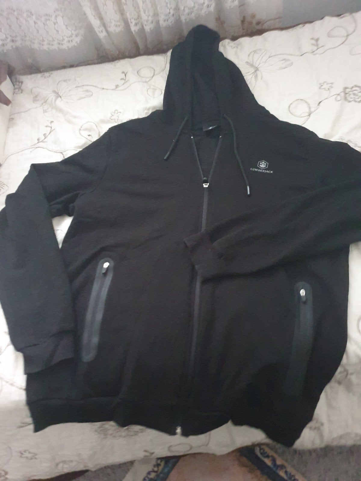 Lumberjack hoodie zwart maat L, Maat 52/54 (L), Lumberjack, Zwart, Ophalen of Verzenden