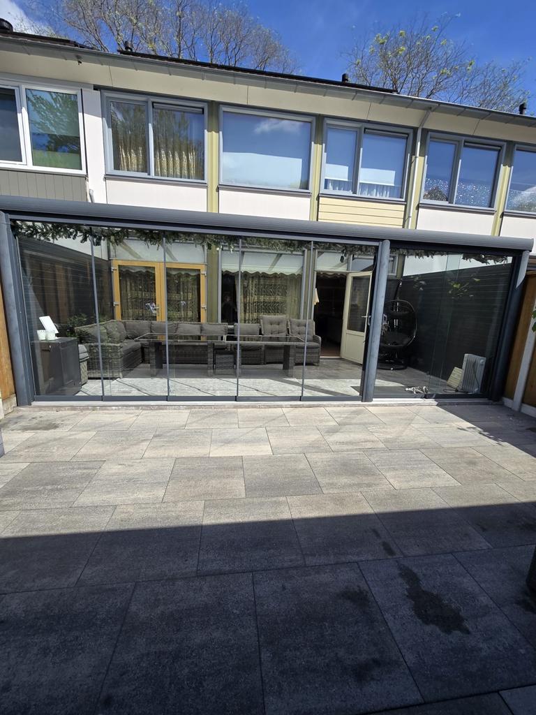 Glazen schuifdeuren voor veranda of overkapping, Tuin en Terras, Ophalen, Zo goed als nieuw
